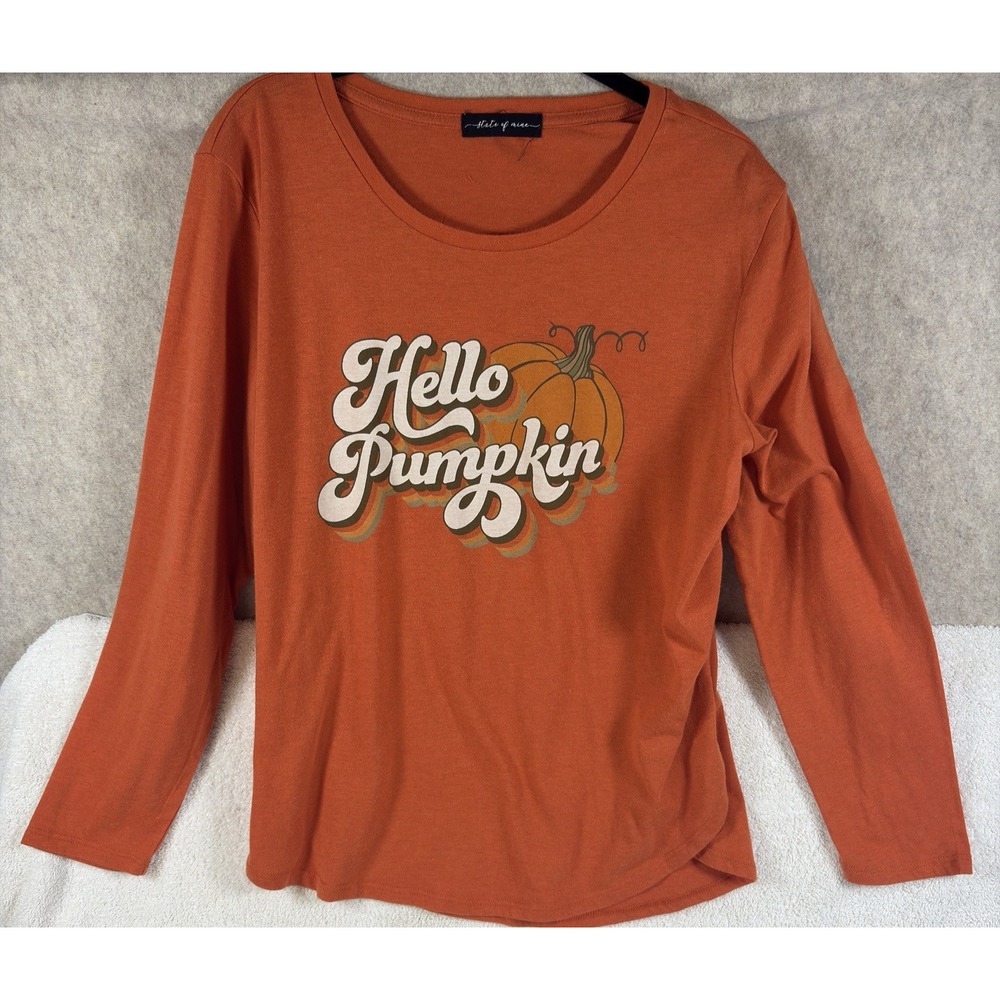State of Mines Hello Pumpkin Shirt Ext Size XL  (I-310)